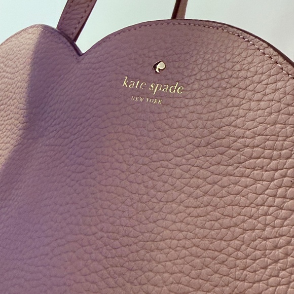 Kate Spade Blush Scalloped Leather Tote Bag Work Shoulder Bag - Picture 5 of 7